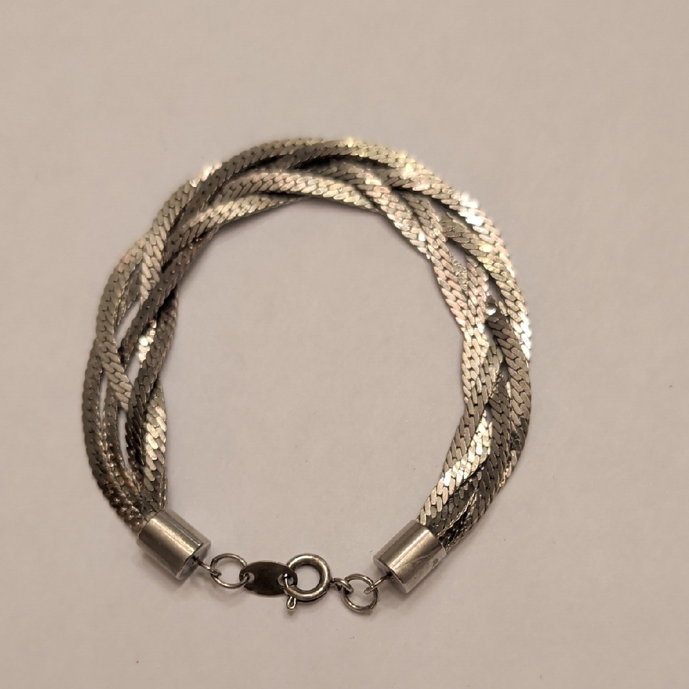 Vintage Silver Tone Twisted Bracelet